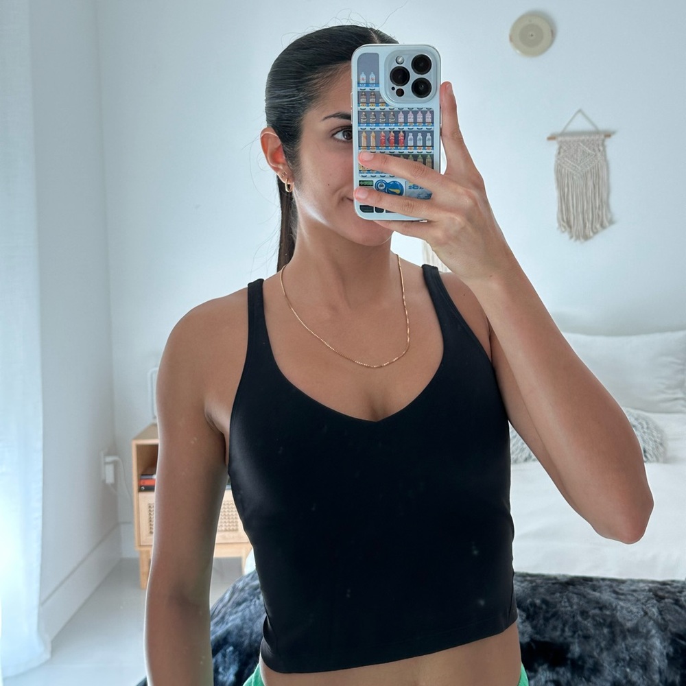 Lululemon Athletica black workout tank top